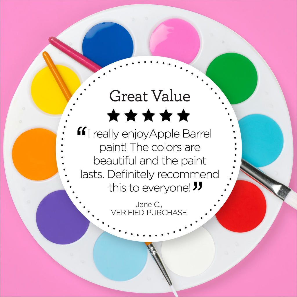Apple Barrel Acrylic Craft Paint, Matte Finish, White, 2 fl oz