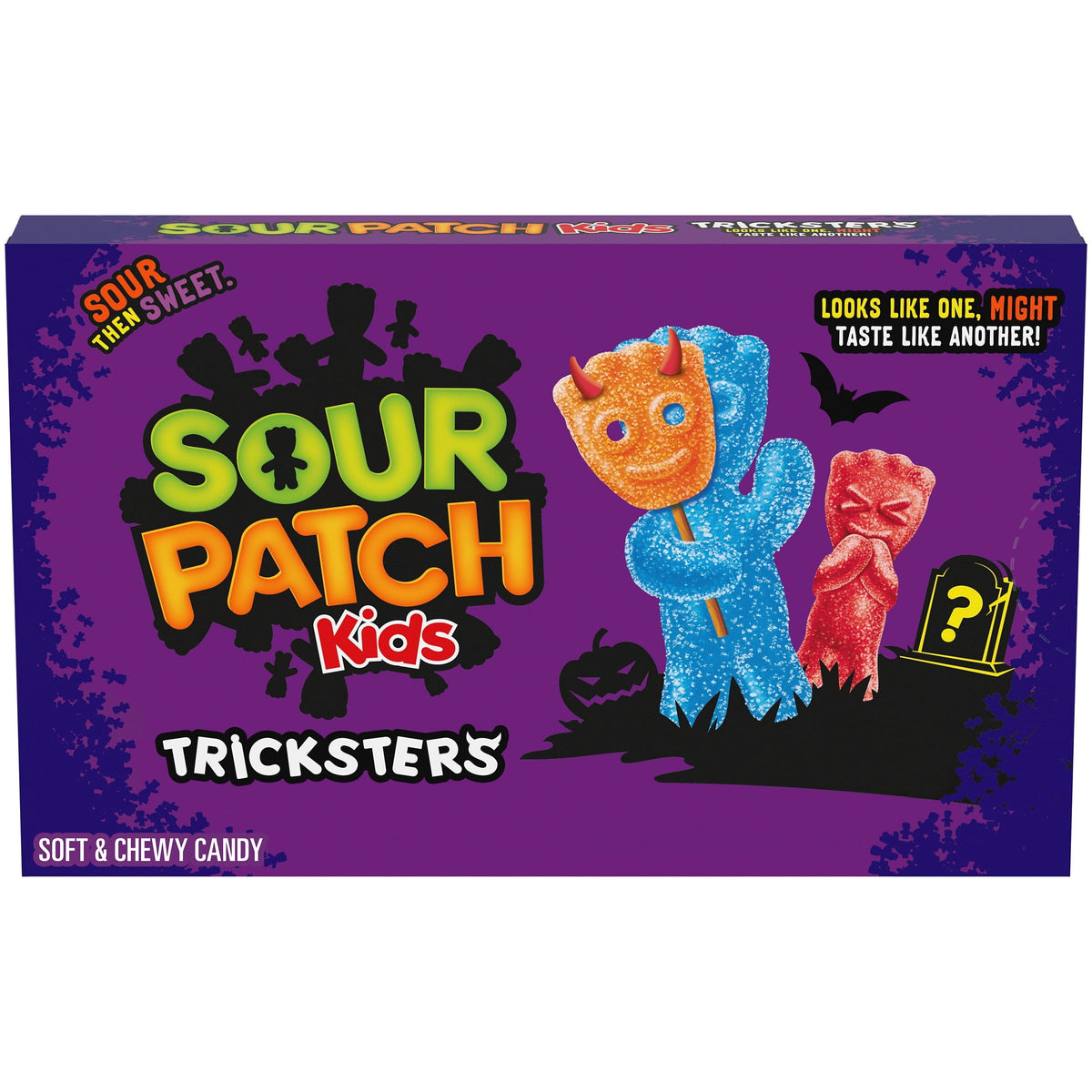 SOUR PATCH KIDS Tricksters Soft & Chewy Gummy Halloween Candy, 3.52 oz