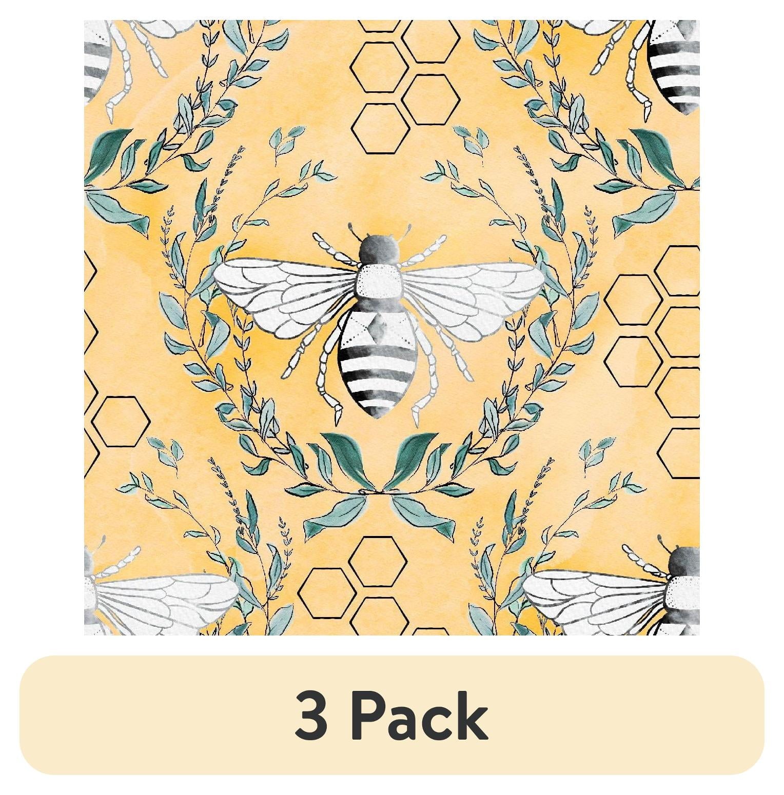 Fat Quarter 100% Cotton Beehive, Yellow, 18"x 21" for Quilting & Sewing, 1 Each