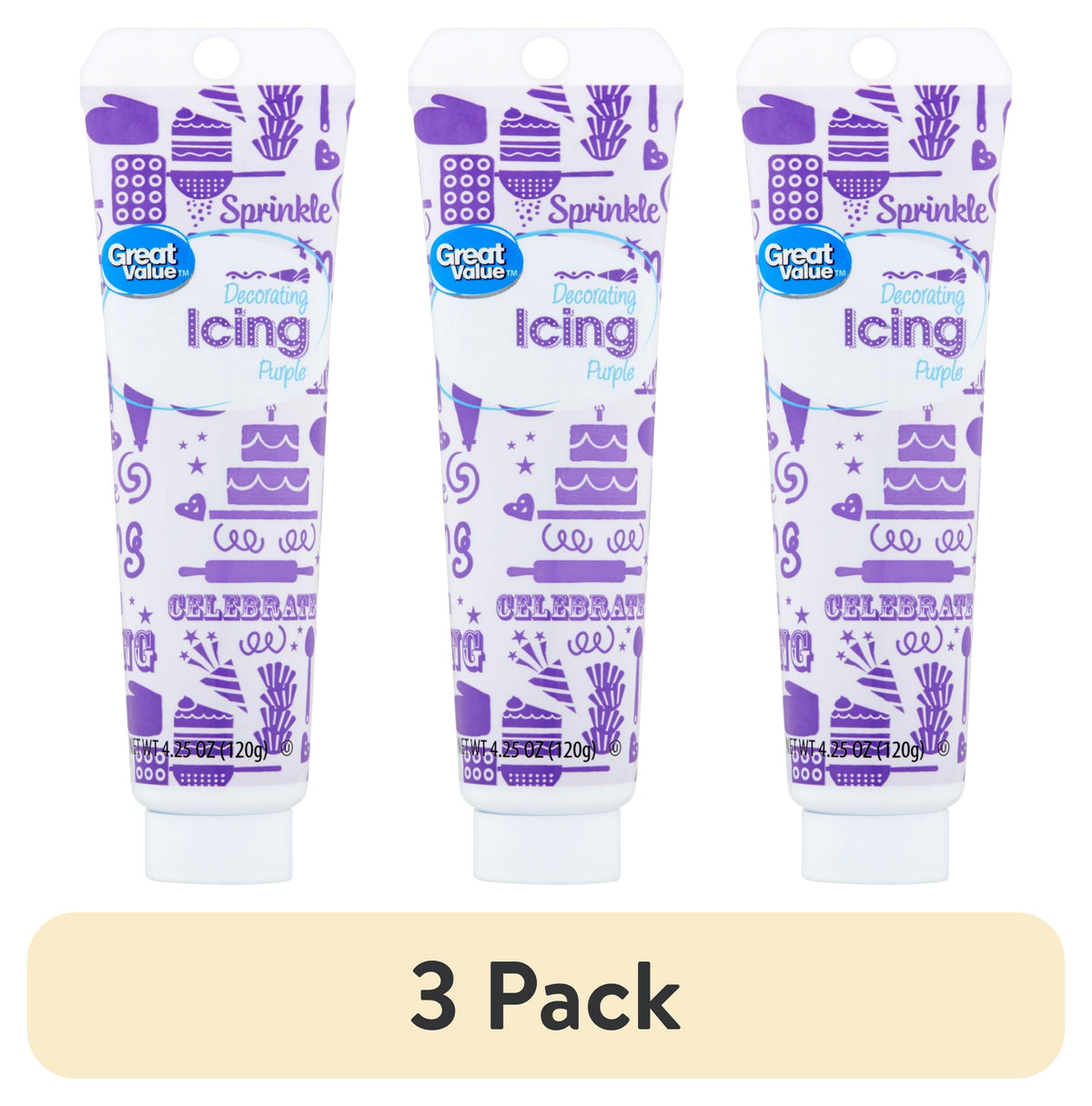 Great Value Purple Decorating Icing, 4.25 oz