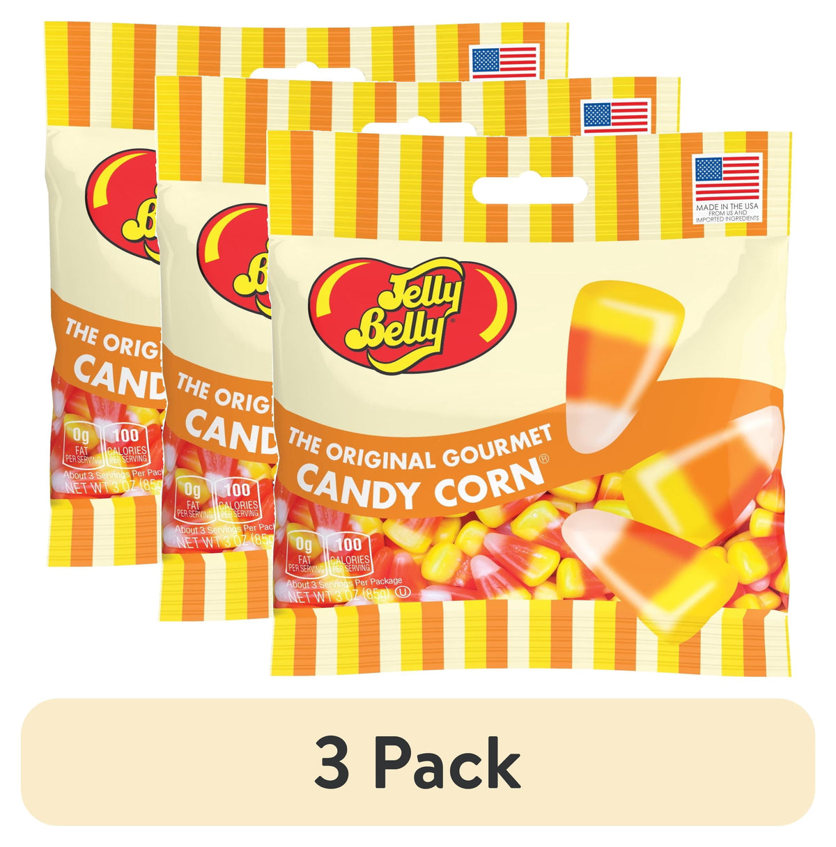 Jelly Belly Candy Corn Jelly Beans 3 oz Grab & Go Bag