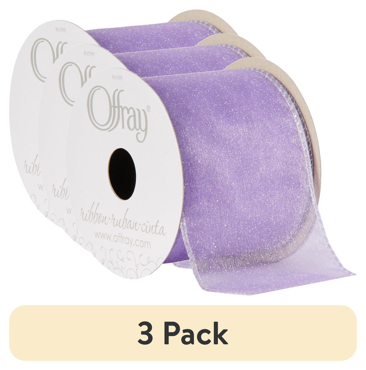 Offray 2.5" Wired Aqua Quest Ribbon, 1 Each