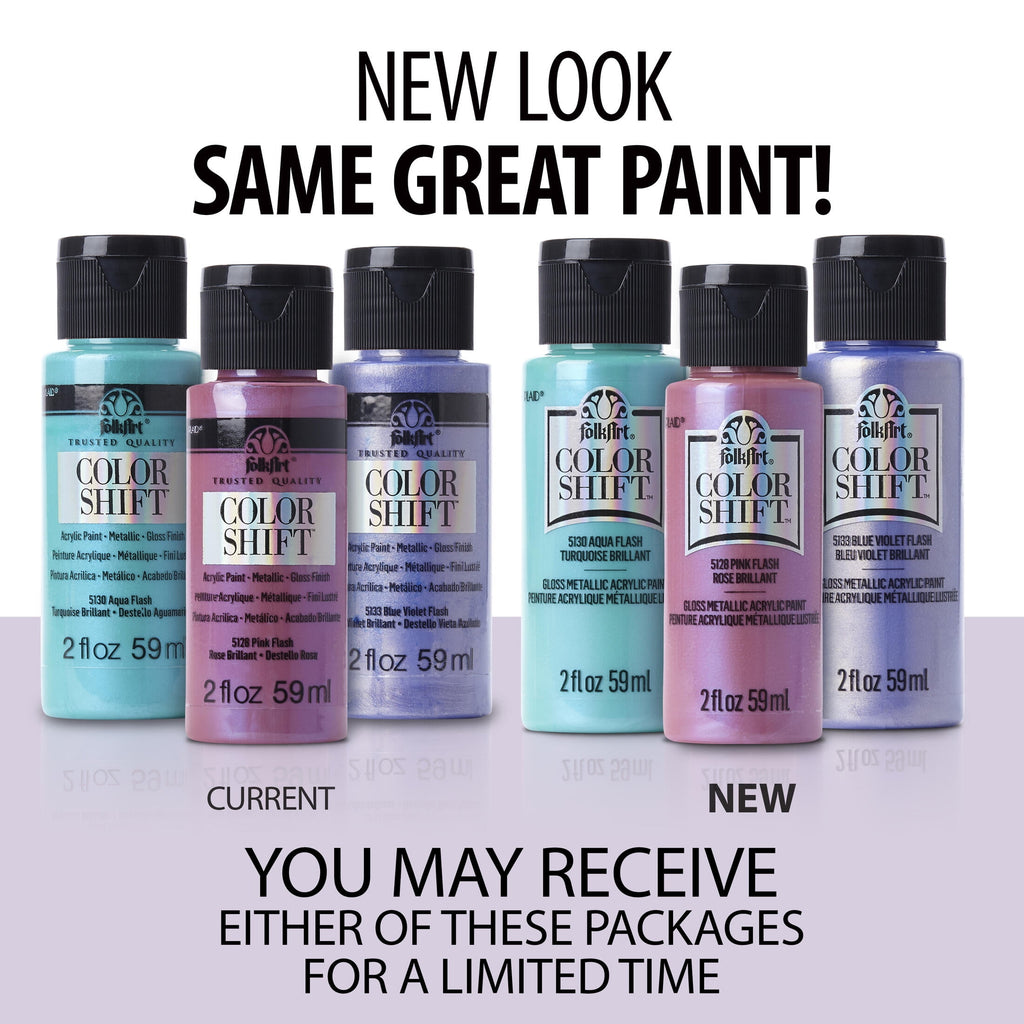 FolkArt Color Shift Acrylic Craft Paint, Gloss Finish, Pastel Pink, 2 fl oz