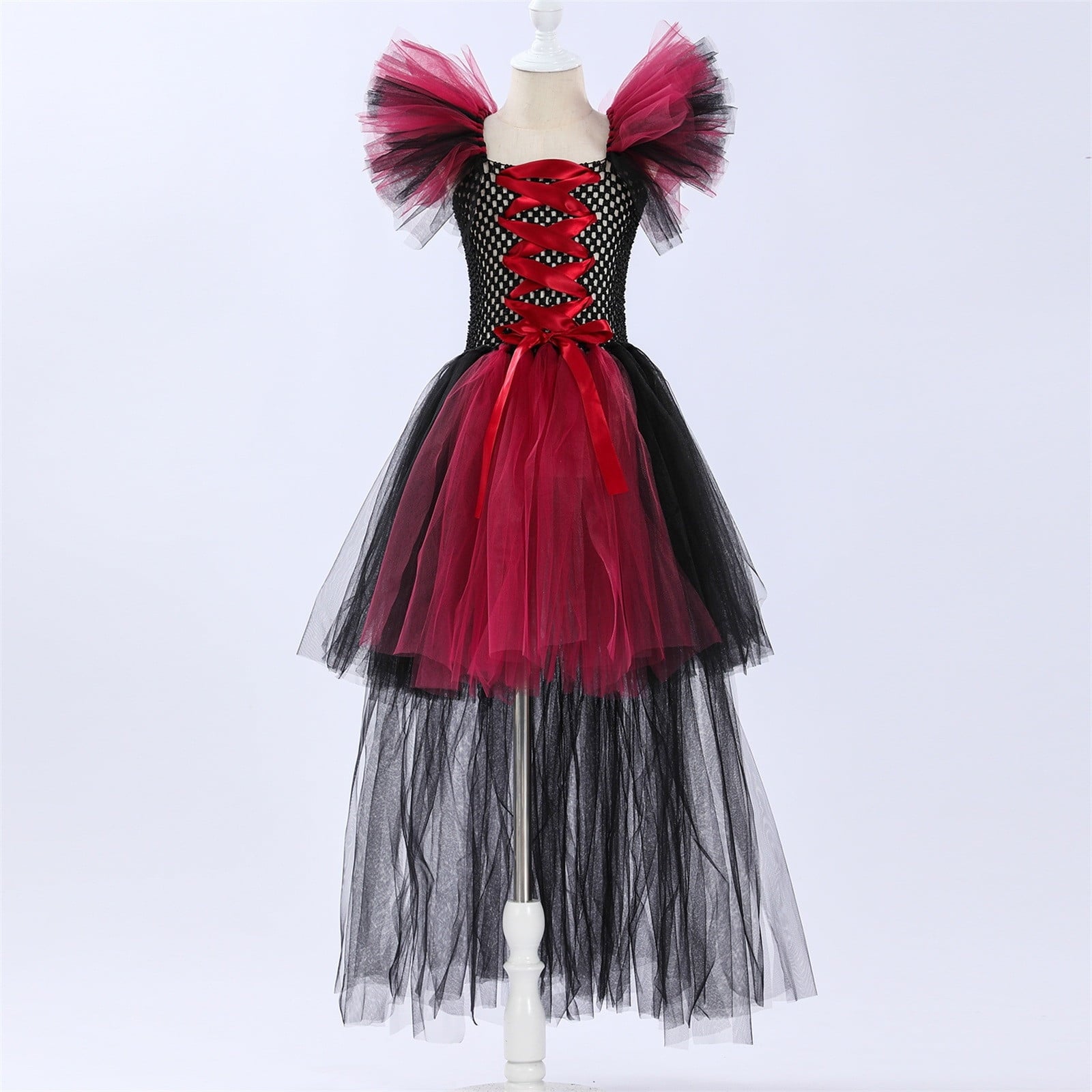 HNMKIU Halloween for Girls Toddler Kids Baby Girls Magnificent Witch Halloween Black Gown Fancy Dress Up Cosplay Party Tutu Dress Dresses E - 18-24 Months