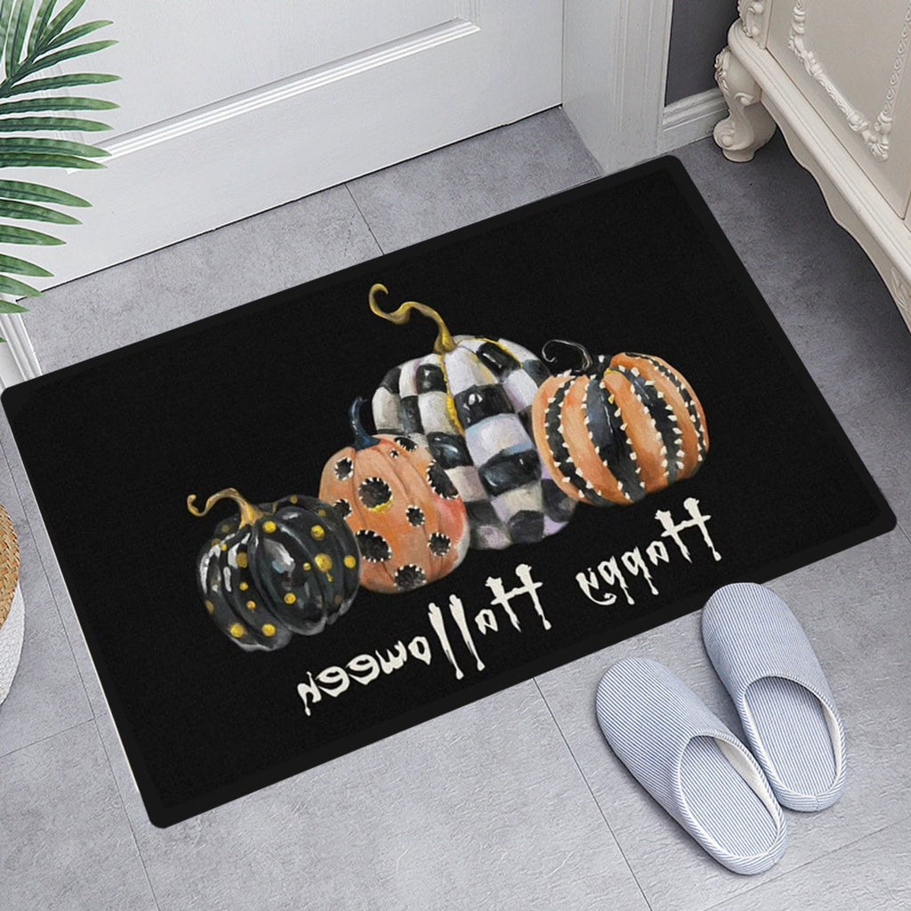 Pidgey Halloween Doormat,23*15" Cat With Pumpkin Outdoor Rugs For Thanksgiving Washable Fall Doormats Layered Front Door Mat For Porch/Farmhouse/Entryway/Patio Orange Rugs Christmas Decor