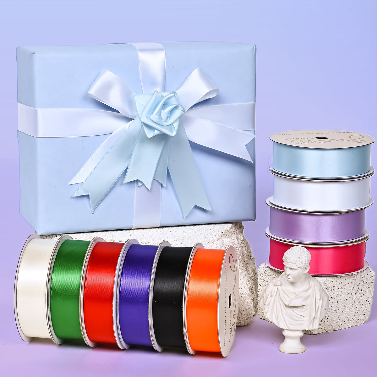 Hello Hobby 7/8" Navy Satin Ribbon, 6 Yards