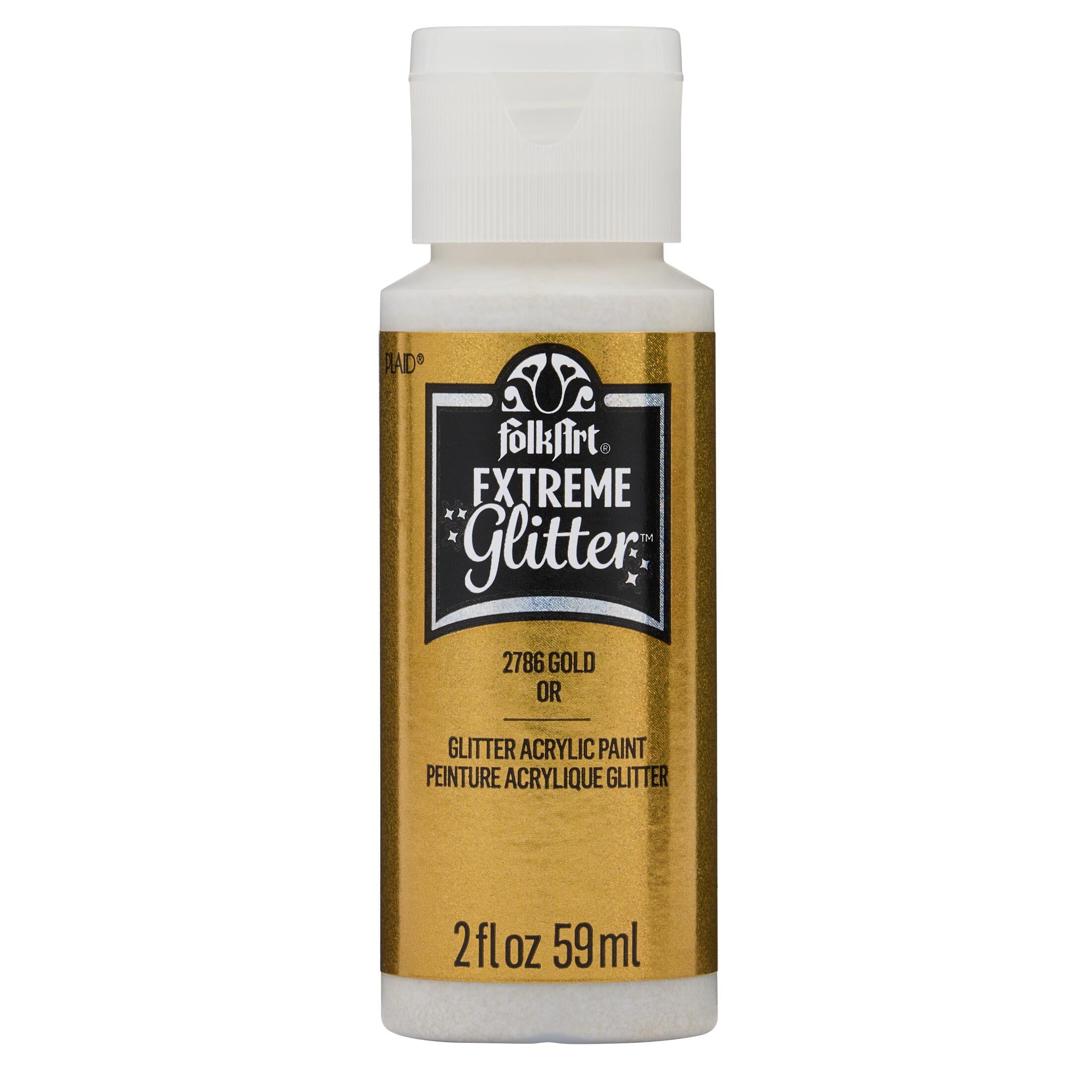 FolkArt Extreme Glitter Acrylic Craft Paint, Glitter Finish, Hologram, 2 fl oz