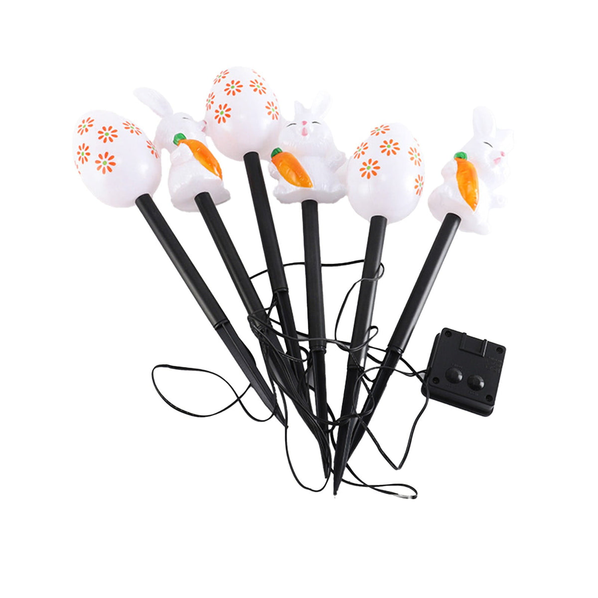 Stijggn 10 Easter Lights Outdoor Easter Decor LED Bunny Lights Plug in Easter Lights String for Indoor Outdoor Spring Decor & Easter Decor