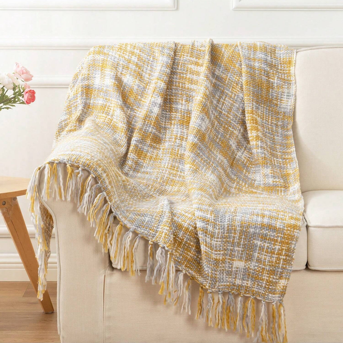 Orange Throw Blanket for Couch,Decorative Fall Blanket,Halloween Throws for Home Decor,50"x60"