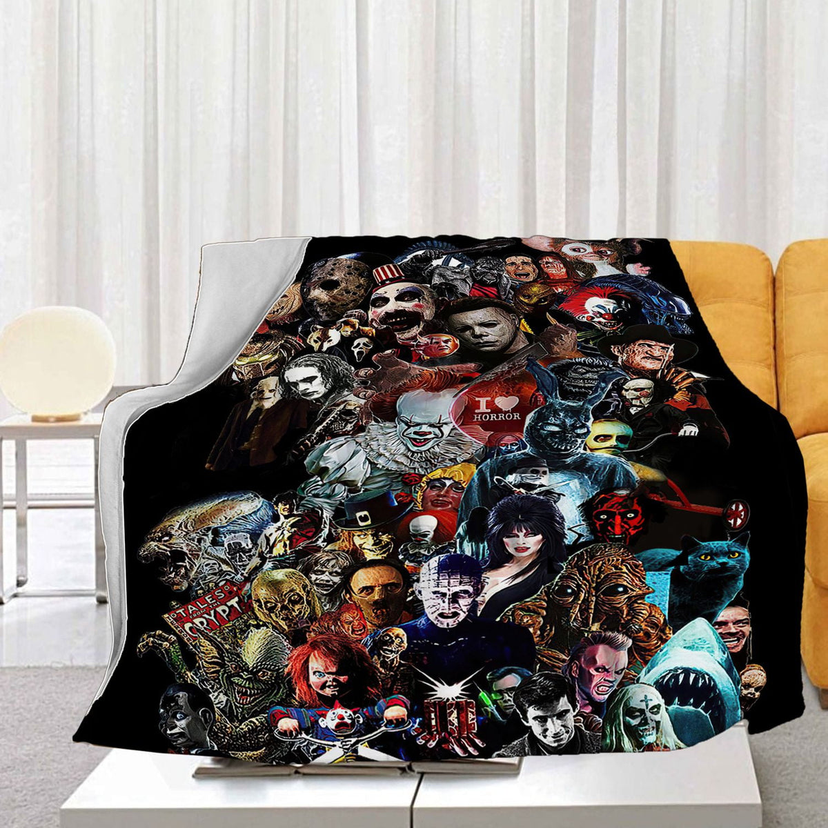 Jbralid This is My Horror Movie Watching Blanket, Horror Movie Blanket, Halloween Blanket, Scary Movie Blanket, Horror Blanket Gifts for Halloween 40x50 in