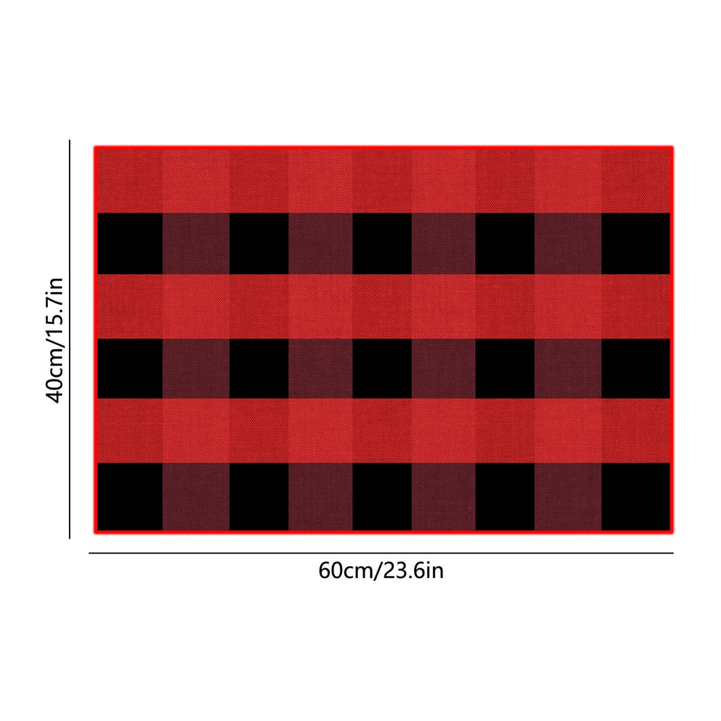 Halloween Fall Outdoor Rug Plaid Rug Foldable Floor Mat for Thanksgiving Front Door Front Porch Farmhouse Entryway Patio Decoration