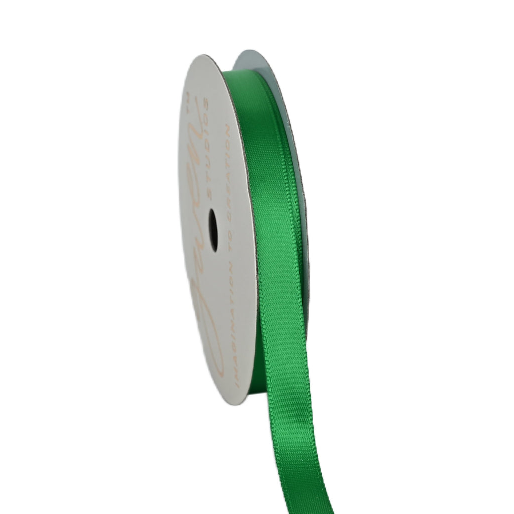 Gwen Studios 3/8" Emerald Green Satin Ribbon, 6 yards