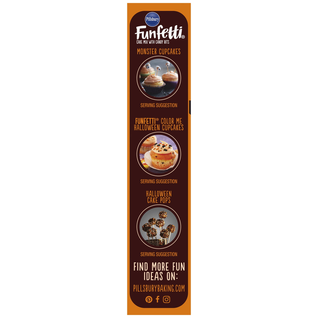 Pillsbury Funfetti Halloween Cake Mix with Candy Bits, 15.25 Oz Box