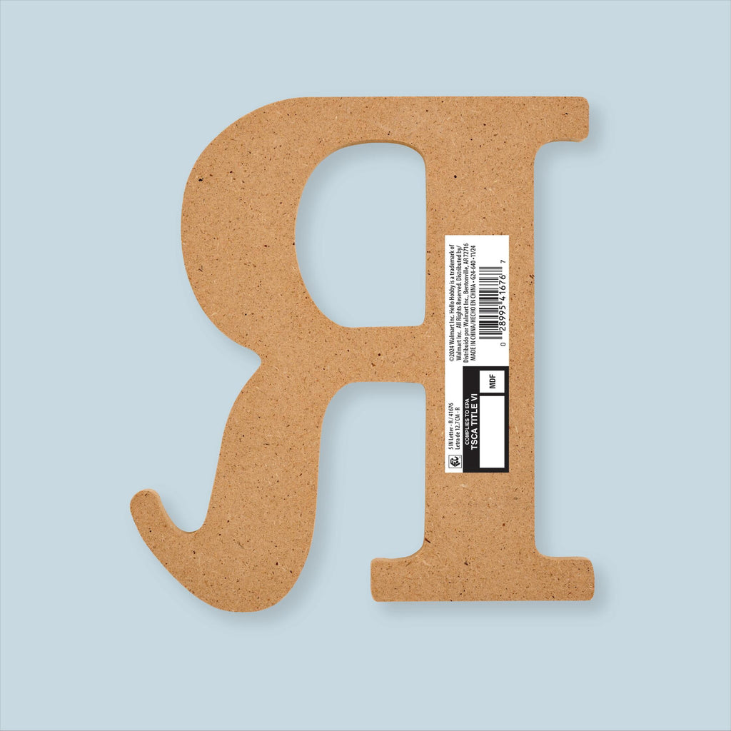 Plaid Unfinished Wood MDF 5" Letter for DIY Arts and Crafts, A