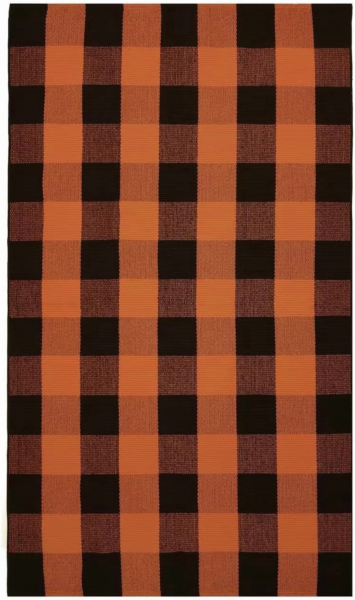 HearthHarmony Buffalo Plaid Area Rugs 2x3 Ft Brown and Black Checkered Rugs Washable Front Door Mat Hand Woven Cotton Outdoor Small Rug for Front Porch Kitchen Entryway Patio Bathroom