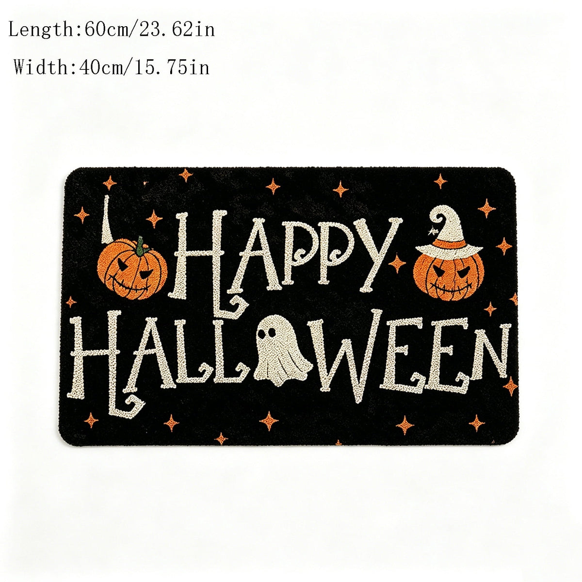 Halloween Celebration Doormat 16x24 Inch, Spooky Ghost Entrance Mat for Front Porch Indoor Outdoor, B