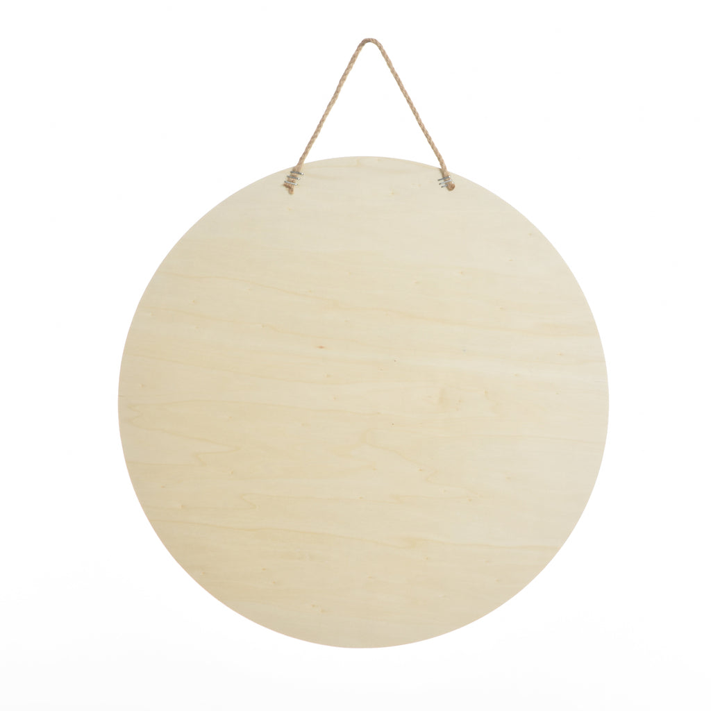 Stylecraft 15.75" Slatted Round Unfinished Wood Plaque (1 Each)