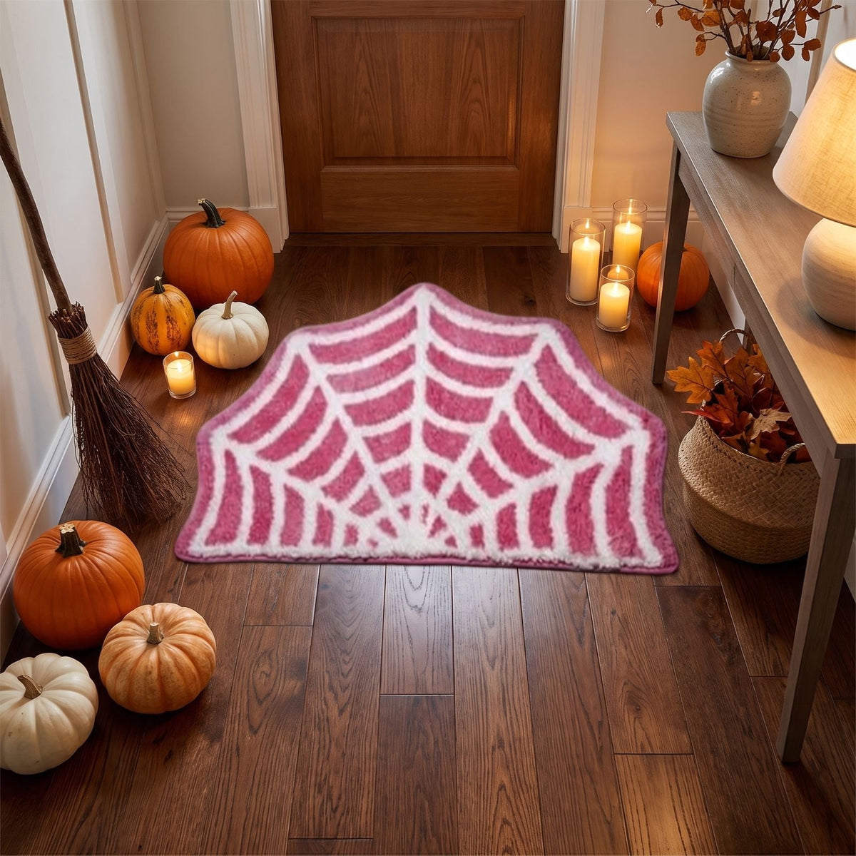 Yhmxh Halloween Bathroom Rugs, Halloween Pumpkin Bath Mats, Farmhouse Halloween Rugs for Bathroom Decorations for The Home, Holiday Cute Pumpkin Decor Non-Slip 15.7x23.6 Inches