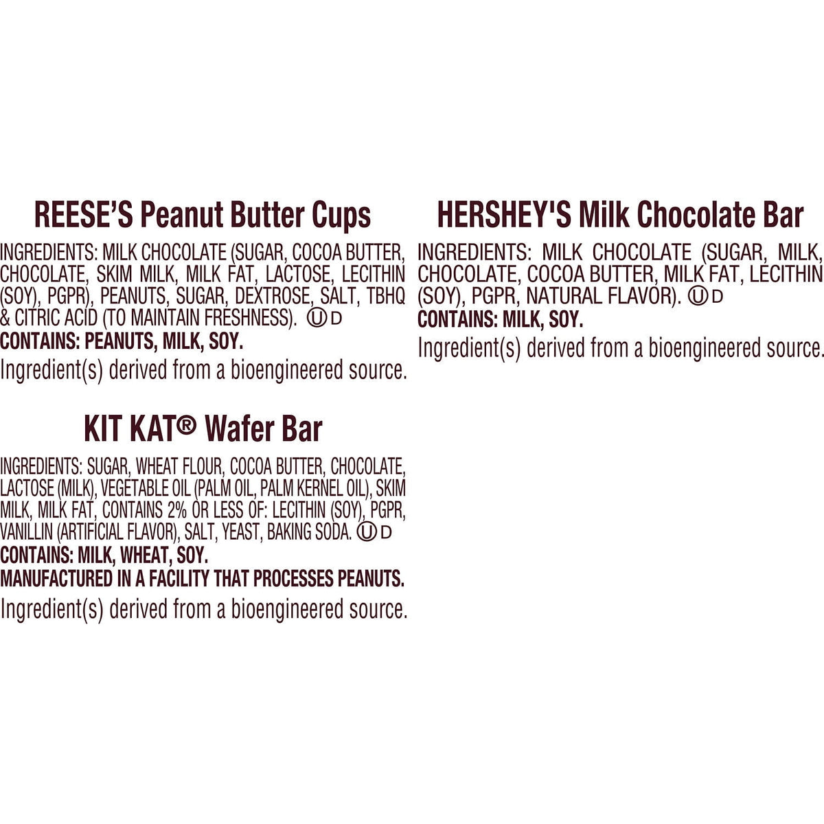 Hershey's, Kit Kat and Reese's Assorted Milk Chocolate, Halloween Candy Bulk Box, 27.3 oz (18 Count)