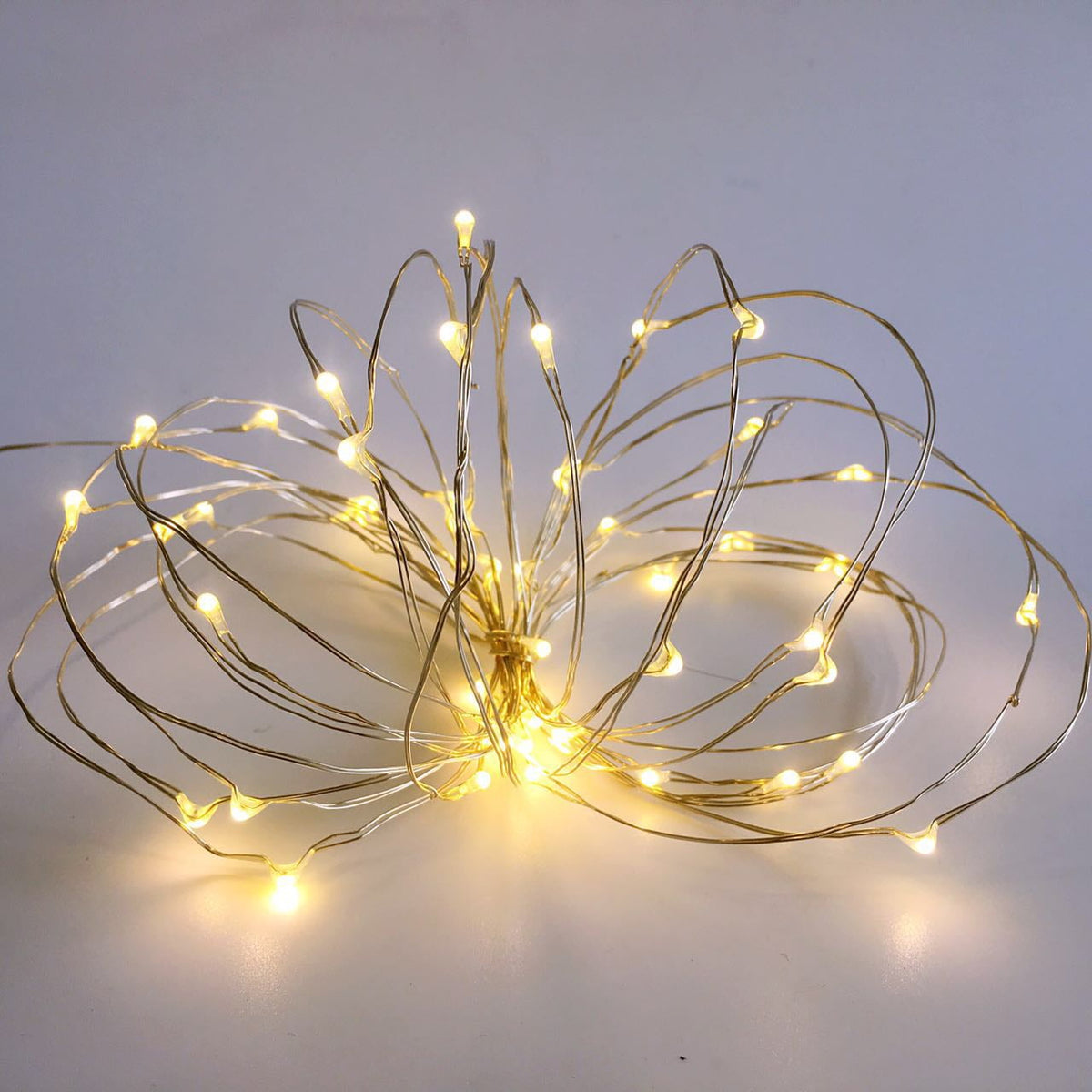 2 Pack Battery Operated Mini Lights,Indoor Led Fairy Lights with Timer 6 Hours on/18 Hours off for Wedding Party Decorations,50 Count Leds,17 Feet Silver Wire(Cold White)