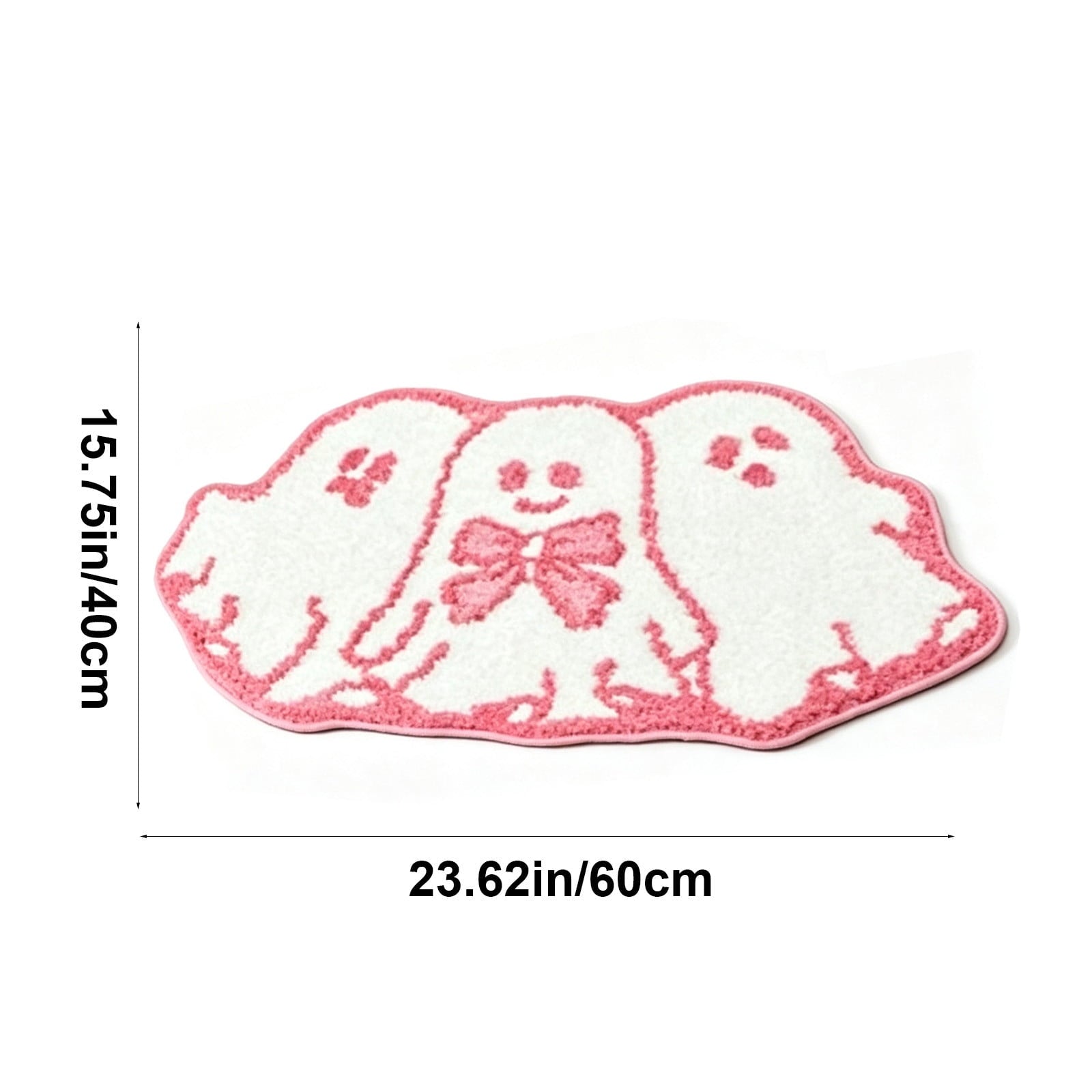WWC Halloween Door Mat, 32x20 inch Halloween Decor Thick Non Slip Ghost doormat, Entryway Rug for Fall Party Indoor Outdoor Front Porch