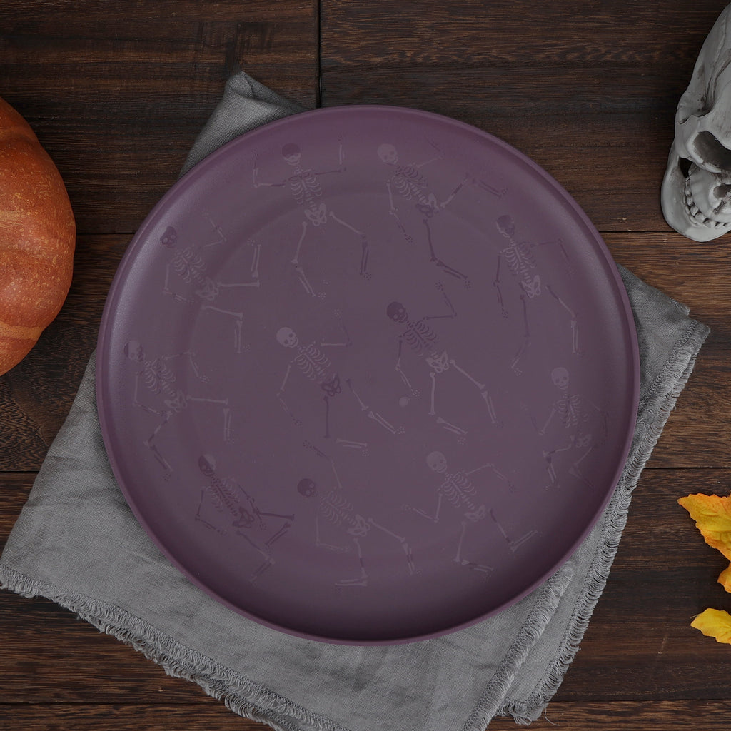 Mainstays 30-Piece Plastic Etched Pumpkin Dinnerware Set, Orange
