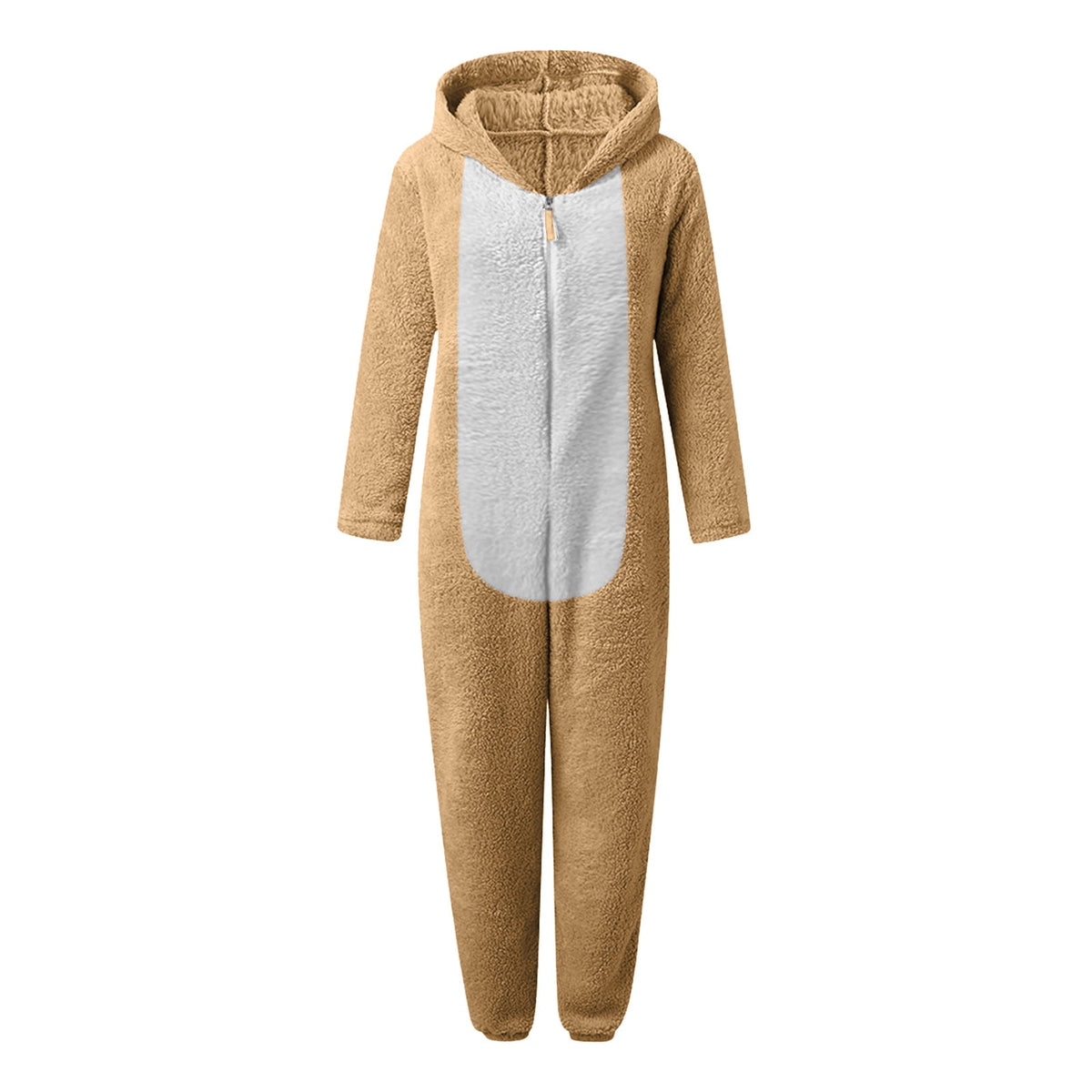 QATAINLAV Sherpa Fleece Jumpsuit for Women Winter Warm Fuzzy Onesie Pajamas Cute Cat Hooded Romper Casual Zip Up Overalls Sleepwear Black XL