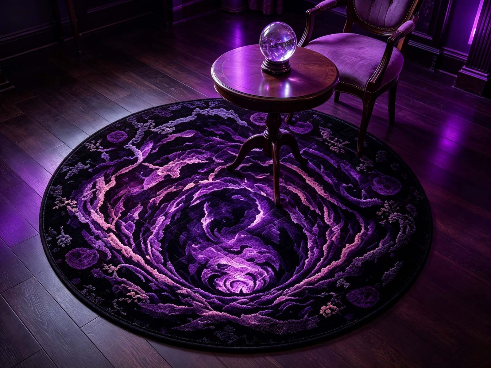 3D Halloween Round Rug, Illusion Halloween Round Mat, Funny Rug with Non-Slip Soft Visual Effect Door Mat for Living Room Indoor Decor