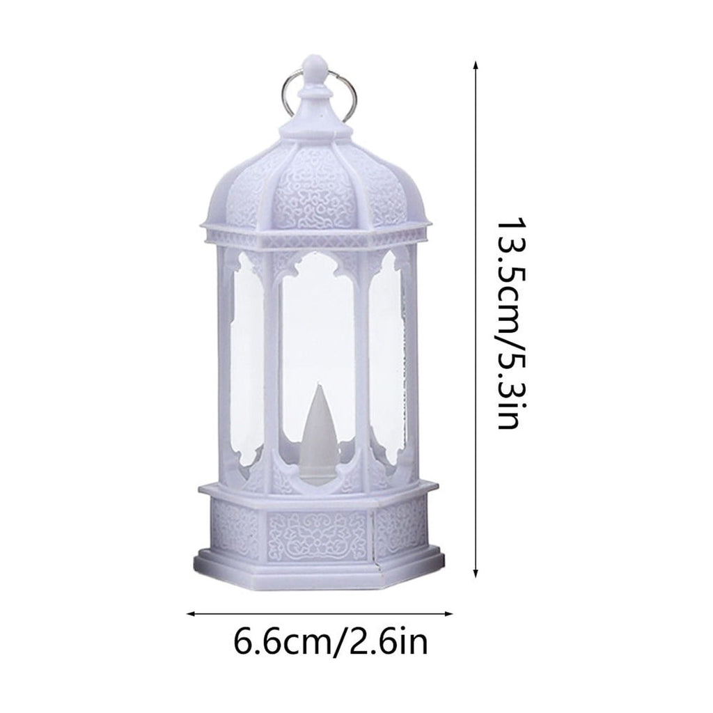 Djiypn Mini Lanterns 2Pack LED Small Lanterns Decorative Indoor Outdoor Hanging Lantern Decorative Candle Light Farmhouse Decor for Weddings Western Camping Party Halloween Christmas Decorations