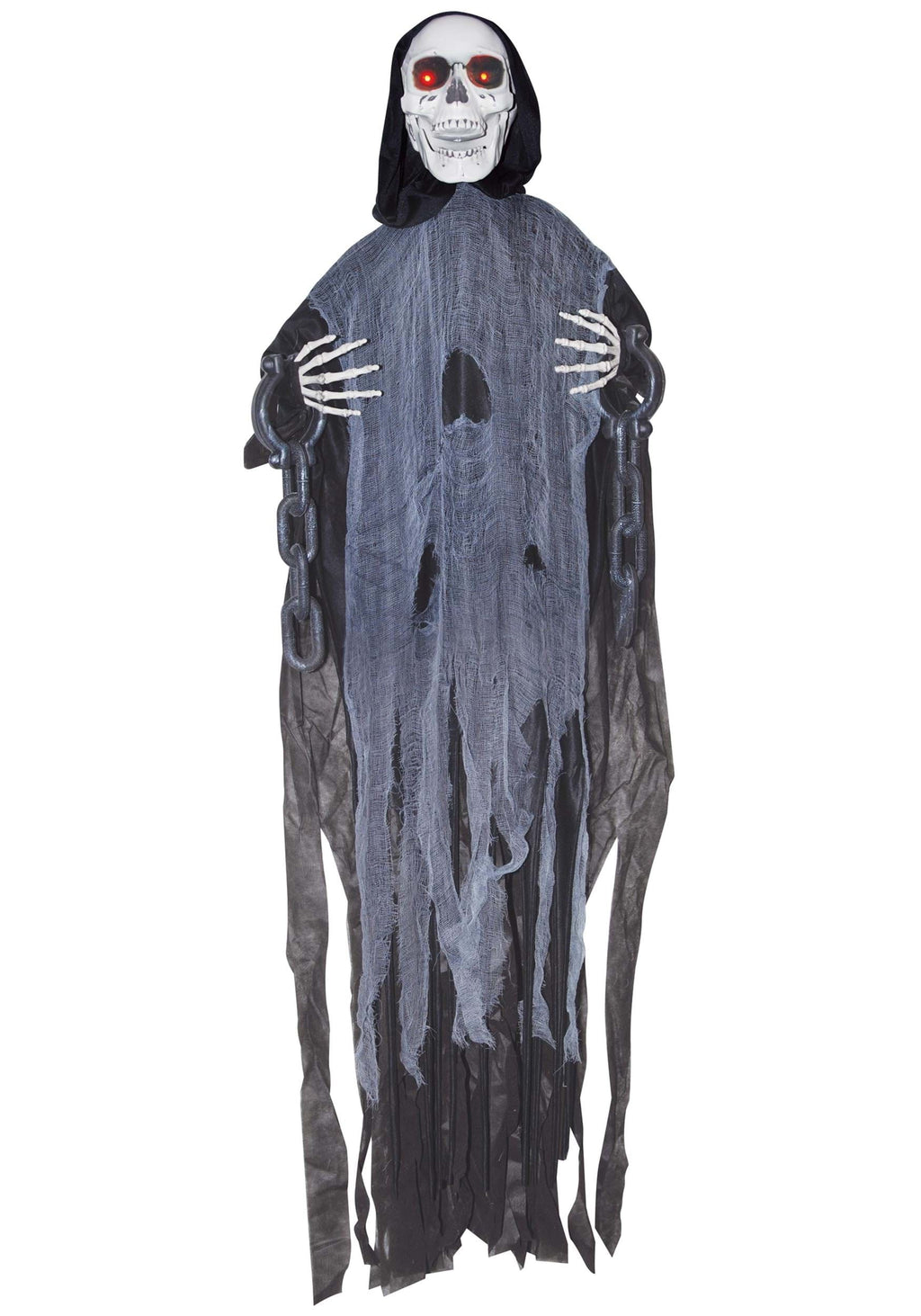 Sunstar Ghost Skeleton In Chains Animated LED Lighted Hanging Halloween Decoration - 60 in