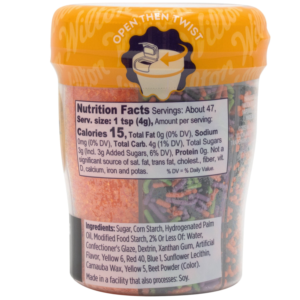 Wilton Halloween Traditional Edible Sprinkle Mix, 6-Cell Variety Pack with Ghost, Pumpkin & Bat Shapes, 6.5 oz.