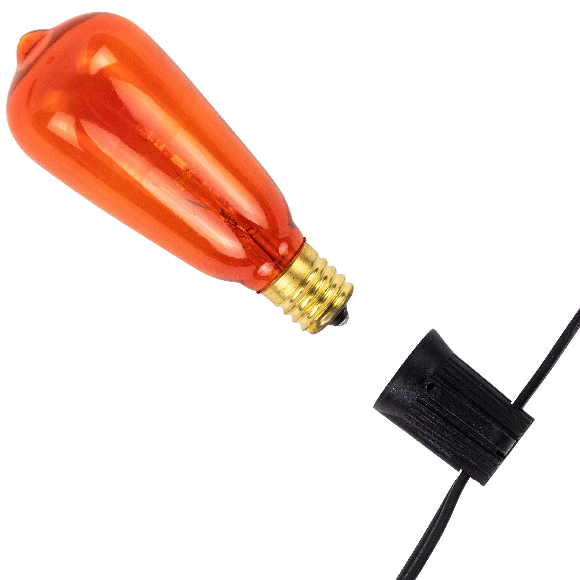 Northlight Edison Style Halloween Lights - Purple - 9' Black Wire - 10ct
