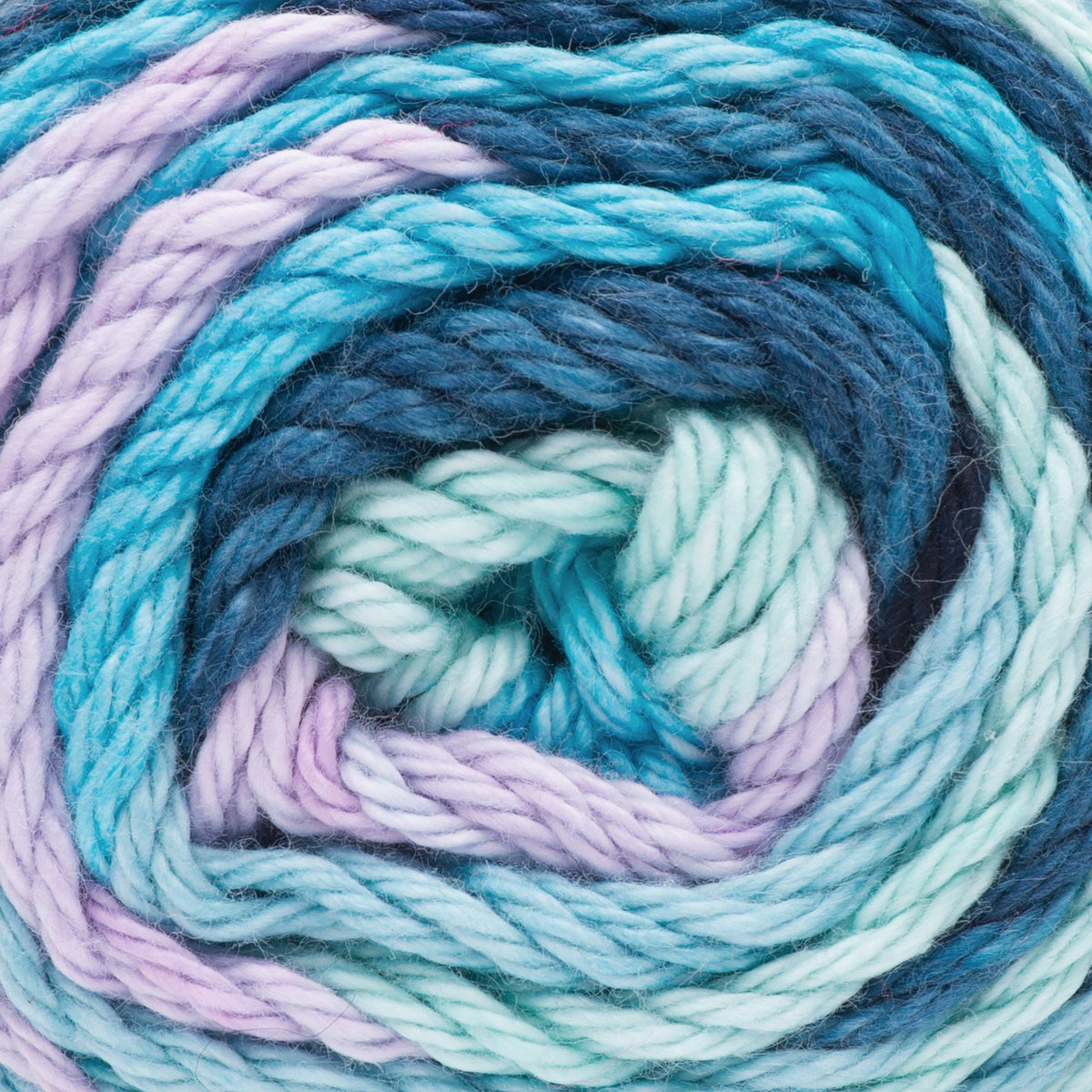 Peaches & Creme Stripey 4 Medium Cotton Yarn, Evening Sea 2oz/56.7g, 102 Yards