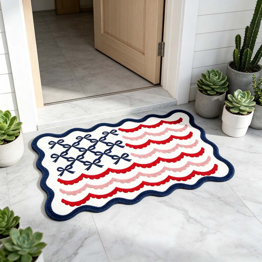Front Door Mat Indoor Outdoor Entrance Rug, Semicircular Entrance Mat, Half Round Waterproo Non-Slip Durable Rubber Doormat for Garage, Patio, 29.5 inch