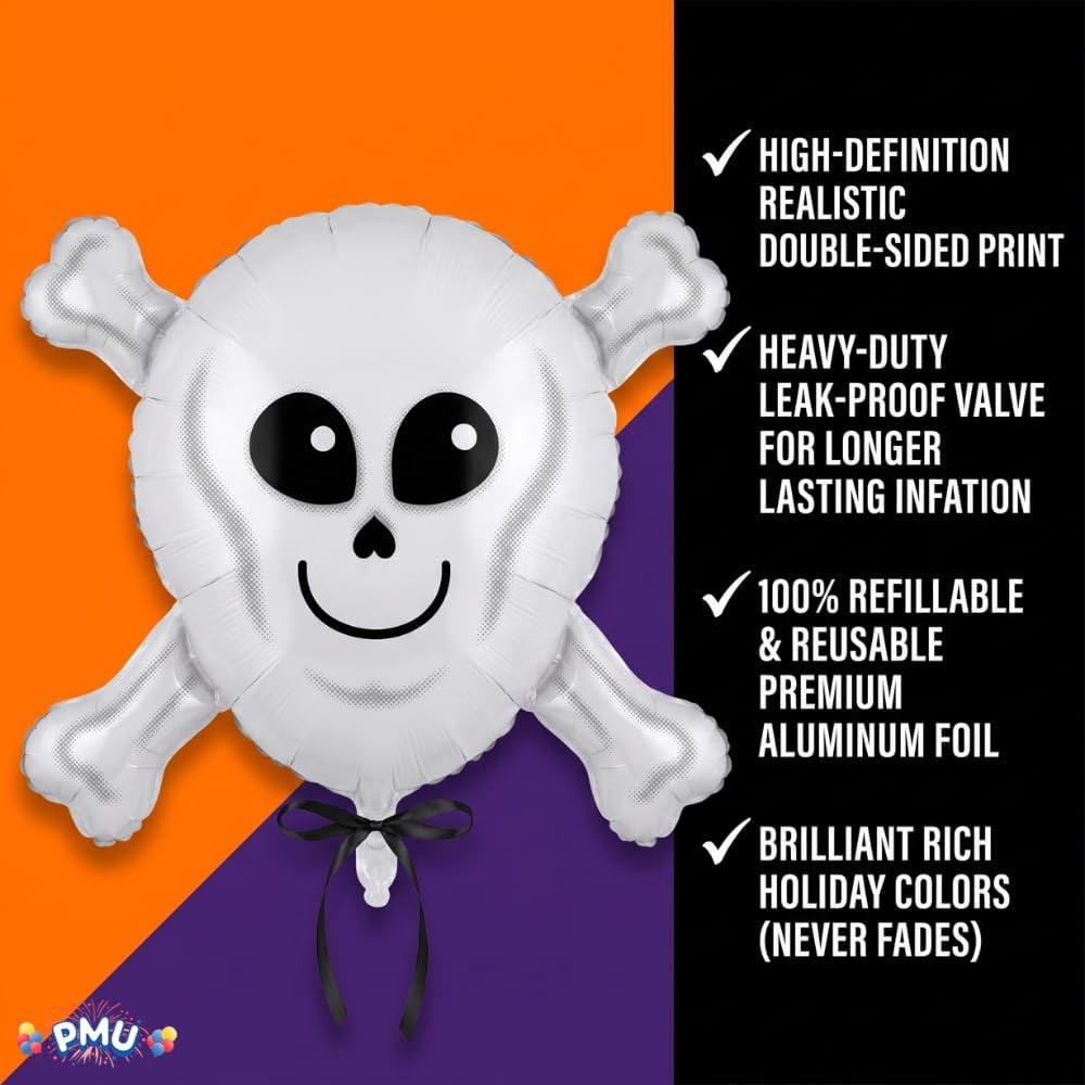 PMU Halloween Flying Ghost 24 Inch Mylar-Foil Balloon (10/pkg) Pkg/1