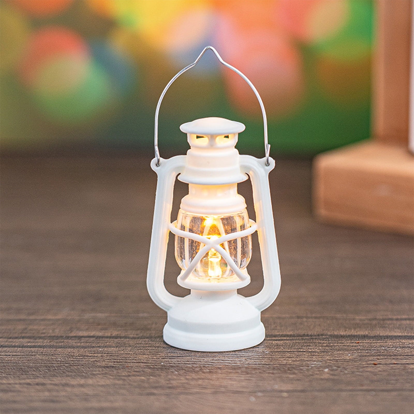 Djiypn Mini Lanterns 2Pack LED Small Lanterns Decorative Indoor Outdoor Hanging Lantern Decorative Candle Light Farmhouse Decor for Weddings Western Camping Party Halloween Christmas Decorations