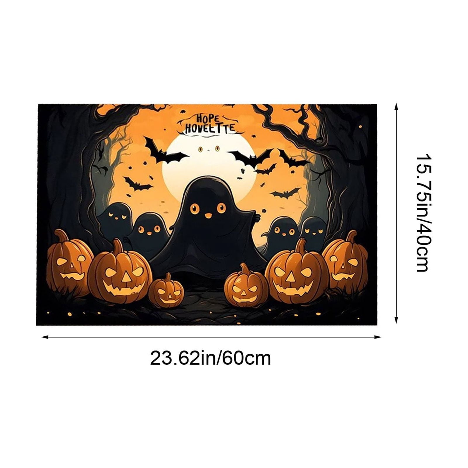 Vggrvlo Under5 Halloween Kitchen Rugs Mats for Floor Non Slip Extra Thick Chenille Door Mat Machine Washable Bath Mats Halloween Decorations