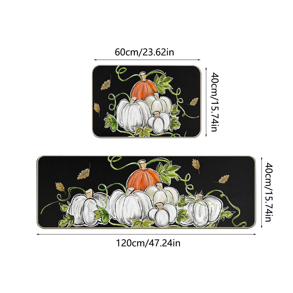Muecwrye 2 Pcs Fall Doormats, Halloween Doormat, Cute Welcome Mats for Outside, Bathroom Front Door Mat, Washable Fall Rugs for Front Porch Entrance, Farmhouse Indoor Outdoor decor