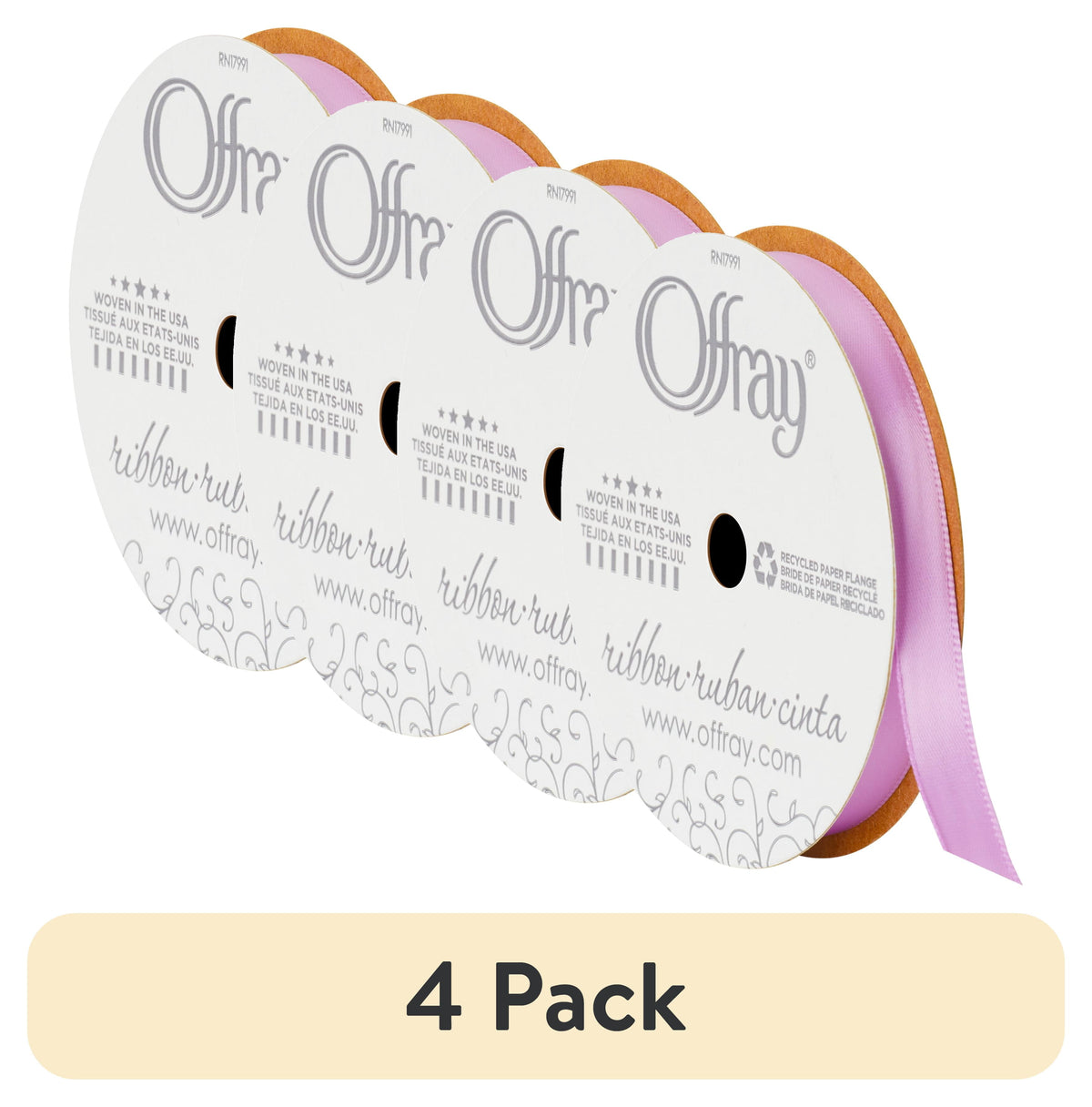Offray Ribbon, Red Wine 3/8 inch Single Face Satin Polyester Ribbon, 18 feet