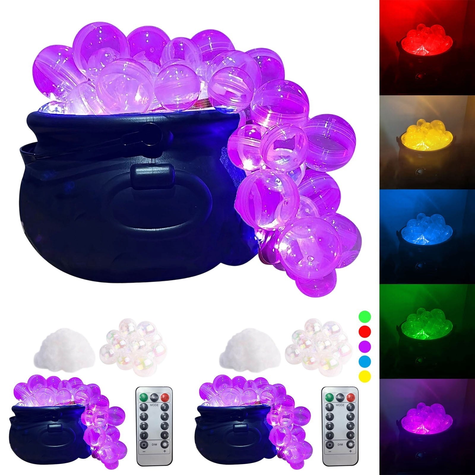 Muecwrye Halloween Decorations Outdoor, Halloween Clearance! Halloween Witches Cauldron on Tripod with Lights, DIY Bubbling Cauldron Set Decor for Home Porch Outside, Halloween Party Supplies