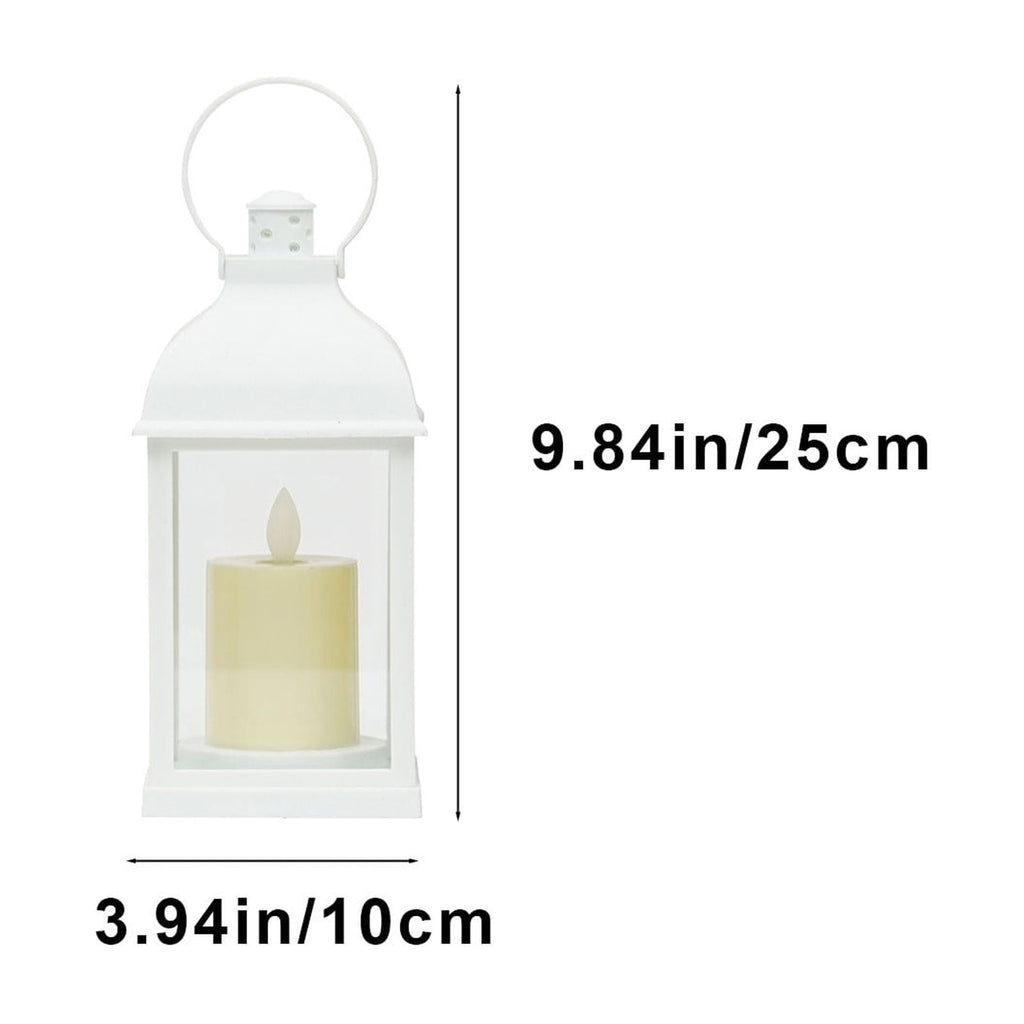 Japceit Electronic Candle Lamp, Flameless LED Wind Light, Outdoor Camping Lantern with Timer, Halloween Christmas Party Decoration, Battery Operated Candlestick for Tabletop