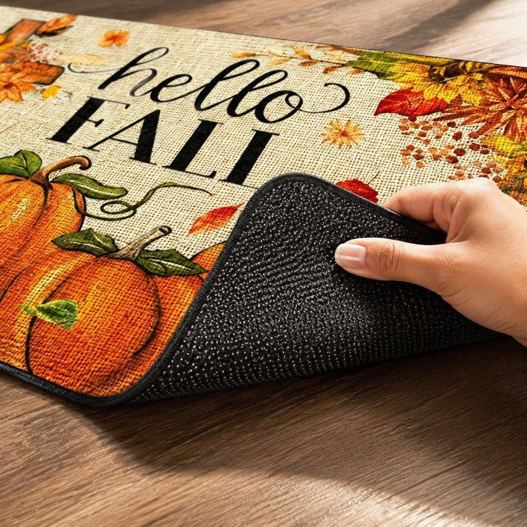Autumn Door Mat for Entryway, 16x24 Inch, Fall-Themed Floor Doormat for Home Decor, Non-Slip Rug Mat for Living Room, Kitchen, Bedroom, Gifts for Fall Lovers (E)