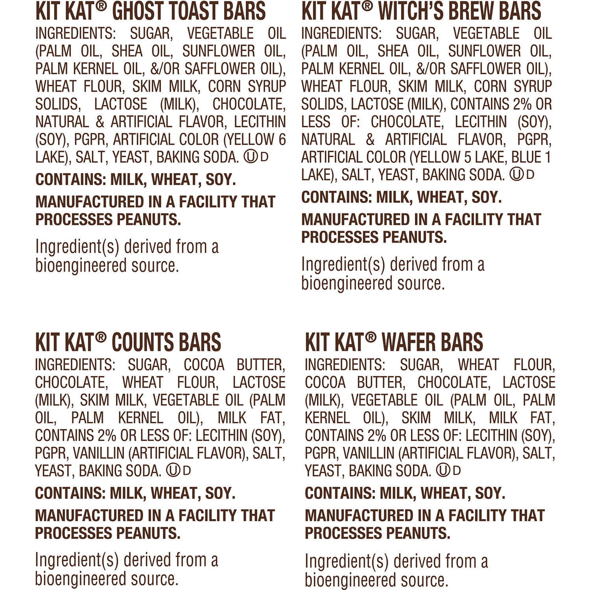 Kit Kat Assorted Flavored Wafer Snack Size, Halloween Candy Bulk Bag, 30.2 oz (60 Pieces)