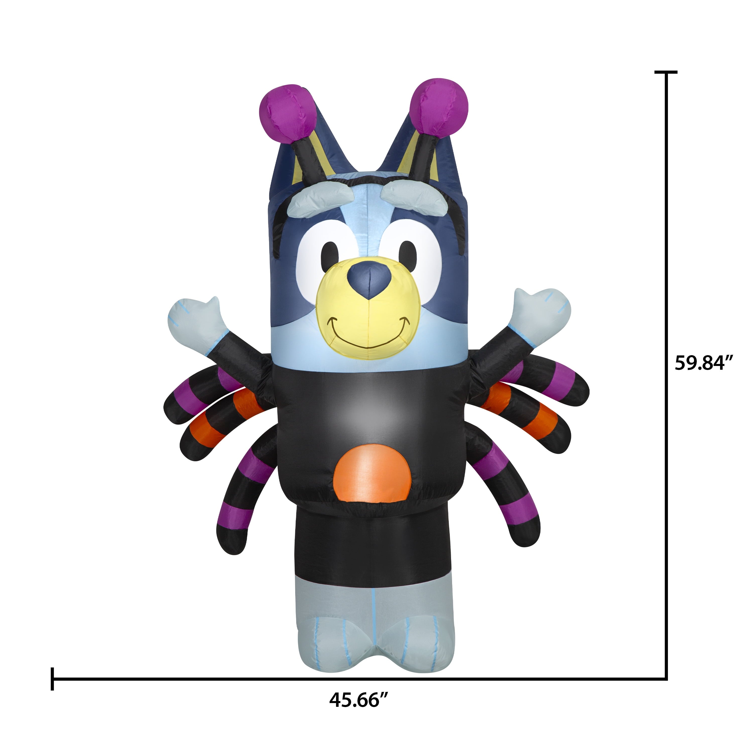 Halloween Airblown Yard Inflatables Bluey in Spider Costume 45.66 in x 37.79 in x 59.84 in 3.13 lb