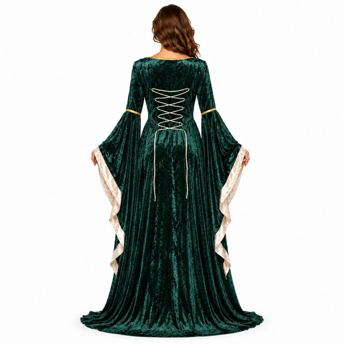Witch Dress for Women Costume Halloween Vampire Dress 2026 Gothic Witch Costume Women Renaissance Medieval Velvet Outfit Cosplay Party White S