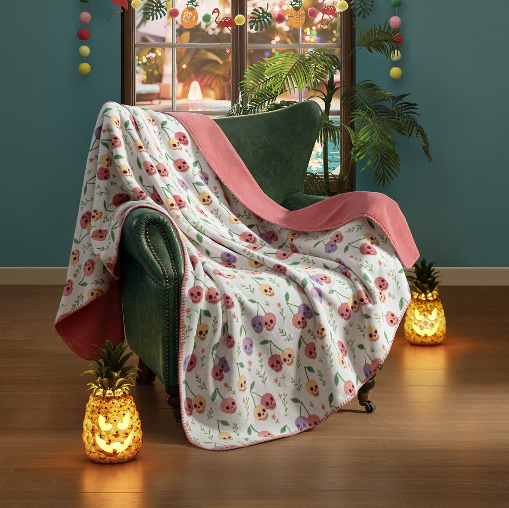 Boo-tique Soft Throw Blanket, Plush Fleece Blanket, Halloween Mermaids, Black, 50" x 72"