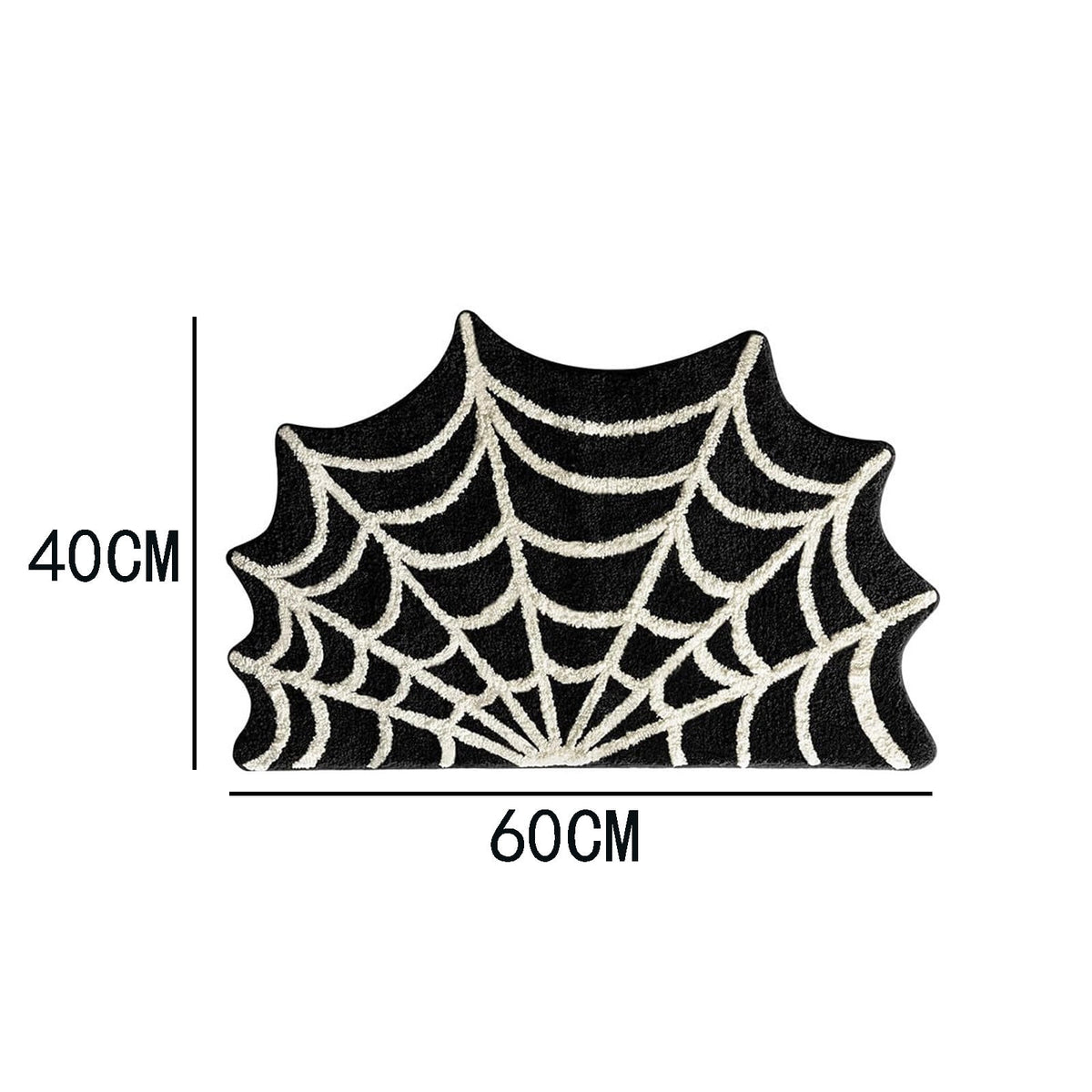 Halloween Spider Web Bath Mat,Bath Mat Non-Slip Rugs Spiderweb Rug Machine Washable Goth Bath Mat Area Rugs Gothic Rug for Front Door, Bedroom,Living Home