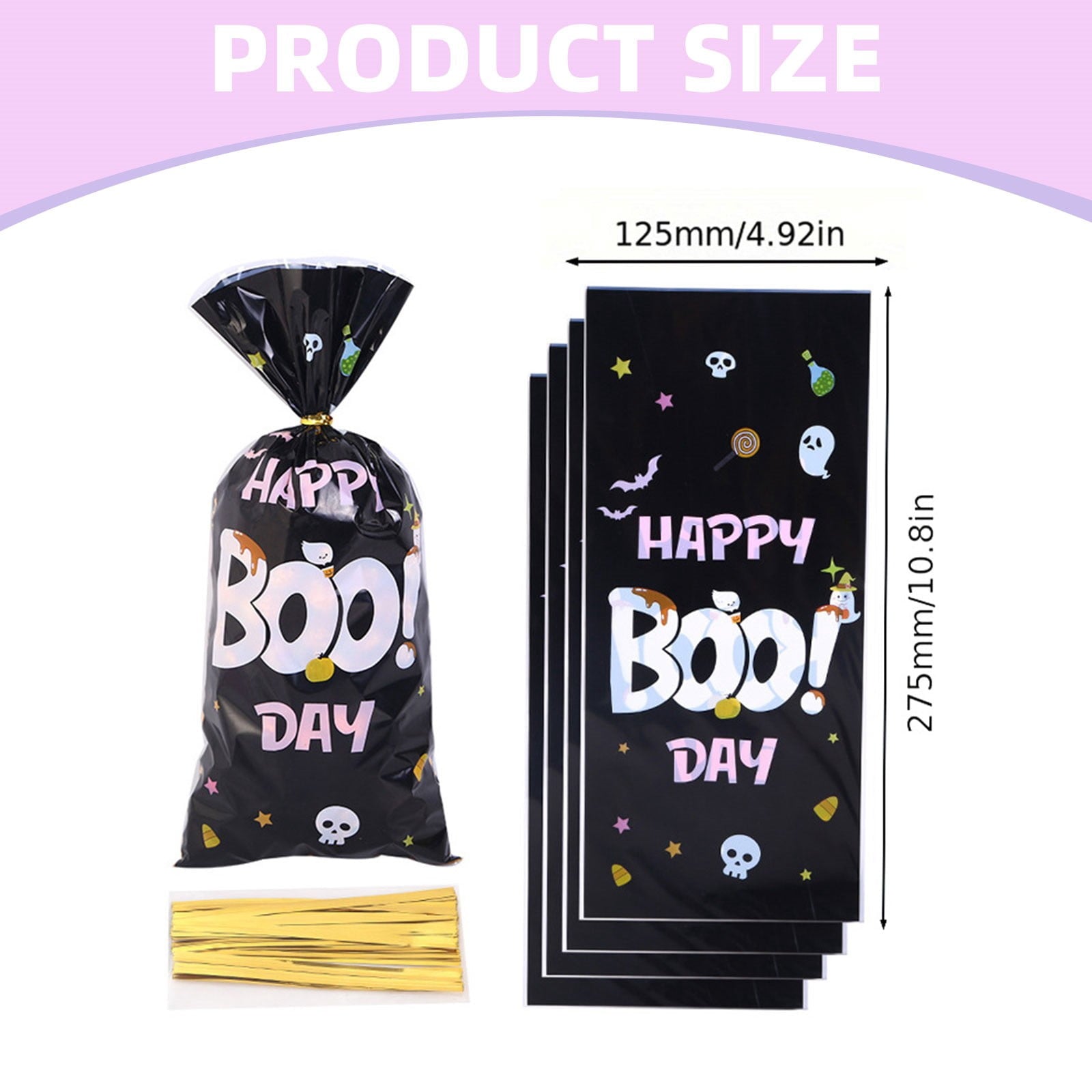 Halloween Cute Ghost Paper Gift Bags with Handles,Trick or Treat Candy Bags for Pumpkin Candy Goodie Present Bags, Festive Halloween Party Favor Bags Gift Holders for Gifts Treats(A)