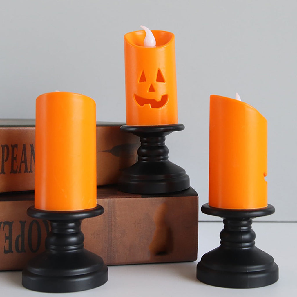 ZestqaQ Halloween LED Candle Light, Halloween Decoration, Pumpkin Lantern, Outdoor Lantern for Patios, Trick or Treat Decoration, Spooky Home Decor