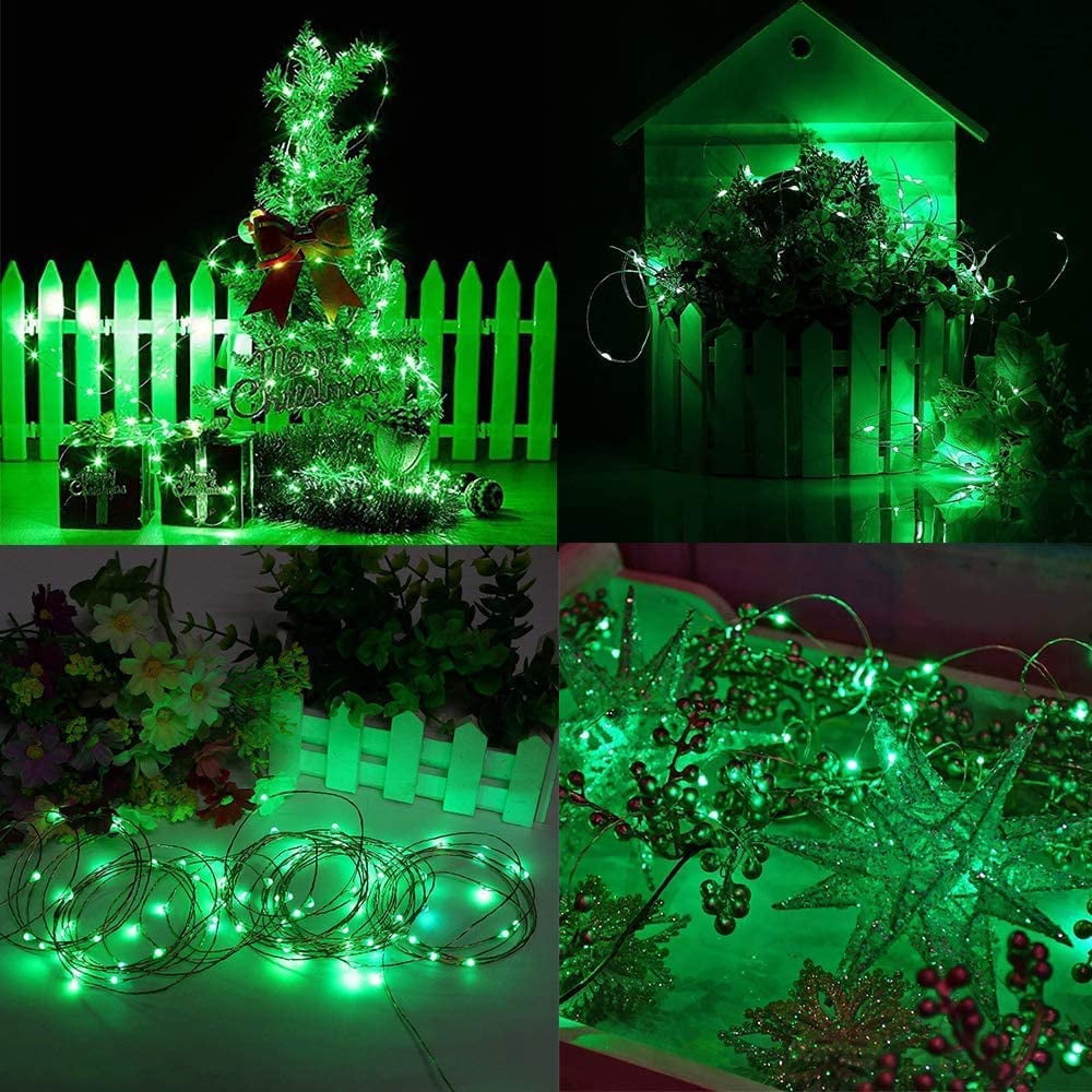 Purple Solar Fairy Lights Outdoor Waterproof, 4 Packs Each 33ft 100 LED Solar String Lights, 8 Modes Silver Wire Solar Twinkle Lights for Halloween Christmas Patio Garden